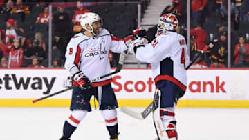Alex Ovechkin, Vitek Vanecek, Washington Capitals Mandatory Credit: Candice Ward-USA TODAY Sports