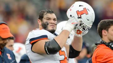 MINNEAPOLIS, MN - OCTOBER 21: Nick Allegretti #53 of the Illinois Fighting Illini looks on during the game against the Minnesota Golden Gophers on October 21, 2017 at TCF Bank Stadium in Minneapolis, Minnesota. The Golden Gophers defeated the Fighting Illini 24-17. (Photo by Hannah Foslien/Getty Images)