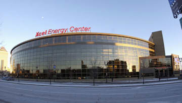 ST PAUL- JANUARY 14: Exterior view of the Xcel Energy Center, home of the Minnesota Wild taken on January 14, 2003 in St. Paul, Minnesota. (Photo by Elsa/Getty Images)