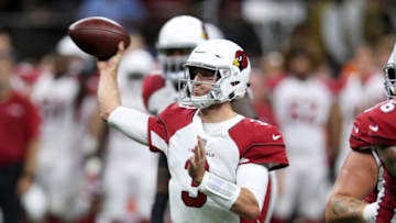 NEW ORLEANS, LA - AUGUST 17: Josh Rosen #3 of the Aizona Cardinals throws a pass against the New Orleans Saints at Mercedes-Benz Superdome on August 17, 2018 in New Orleans, Louisiana. (Photo by Chris Graythen/Getty Images)
