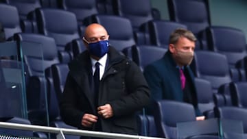 LONDON, ENGLAND - APRIL 21: Daniel Levy, Chairman of Tottenham Hotspur looks on during the Premier League match between Tottenham Hotspur and Southampton at Tottenham Hotspur Stadium on April 21, 2021 in London, England. Sporting stadiums around the UK remain under strict restrictions due to the Coronavirus Pandemic as Government social distancing laws prohibit fans inside venues resulting in games being played behind closed doors. (Photo by Clive Rose/Getty Images)