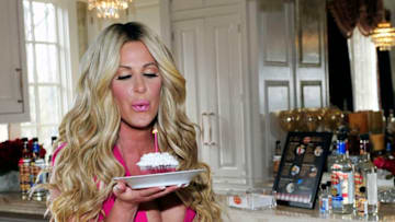 ALPHARETTA, GA - APRIL 15: Kim Zolciak Biermann Teams Up with Mama Walker's Breakfast Inspired Liqueurs To Celebrate National Breakfast For Dinner Day on April 15, 2014 in Alpharetta, Georgia. (Photo by Moses Robinson/Getty Images for Mama Walker's)