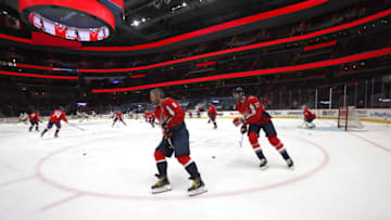 Alex Ovechkin, Zdeno Chara, Washington Capitals (Photo by Rob Carr/Getty Images)