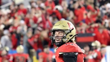 Bullitt East’s Travis Egan celebrates scoring a two-point conversion against Male.Dec. 3, 2022Malebullitteast 17