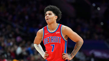Killian Hayes #7 of the Detroit Pistons (Photo by Mitchell Leff/Getty Images)