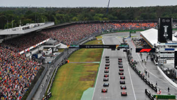 HOCKENHEIM, GERMANY - JULY 28: A general view of the start from behind during the F1 Grand Prix of Germany at Hockenheimring on July 28, 2019 in Hockenheim, Germany. (Photo by Dan Mullan/Getty Images)