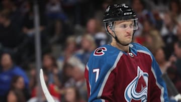 DENVER, CO - MARCH 30: Mark Alt #7 of the Colorado Avalanche skates against the Chicago Blackhawks at the Pepsi Center on March 30, 2018 in Denver, Colorado. The Avalanche defeated the Blackhawks 5-0. (Photo by Michael Martin/NHLI via Getty Images)
