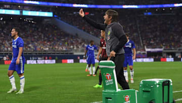 MINNEAPOLIS, MN - AUGUST 03: Antonio Conte, Manager of Chelsea looks on during the 2016 International Champions Cup match between Chelsea and AC Milan at U.S. Bank Stadium on August 3, 2016 in Minneapolis, Minnesota. (Photo by Darren Walsh/Chelsea FC via Getty Images)