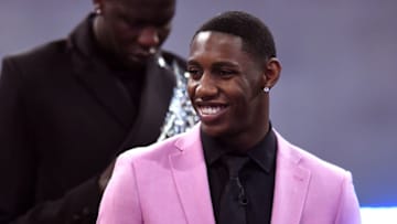 NEW YORK, NEW YORK - JUNE 20: NBA Prospect RJ Barrett looks on before the start of the 2019 NBA Draft at the Barclays Center on June 20, 2019 in the Brooklyn borough of New York City. NOTE TO USER: User expressly acknowledges and agrees that, by downloading and or using this photograph, User is consenting to the terms and conditions of the Getty Images License Agreement. (Photo by Sarah Stier/Getty Images)