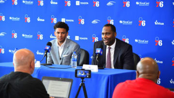 Philadelphia 76ers, Elton Brand and Matisse Thybulle (Photo by Jesse D. Garrabrant/NBAE via Getty Images)