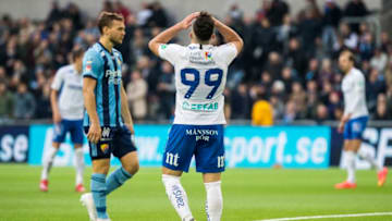 STOCKHOLM, SWEDEN - APRIL 25: Sead Haksabanovic dejected during the Allsvenskan match between Djurgardens IF and IFK Norrkoping at Tele2 Arena on April 25, 2019 in Stockholm, Sweden. (Photo by Michael Campanella/Getty Images)