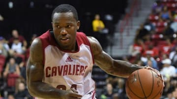 LAS VEGAS, NV - JULY 13: Kay Felder #20 of the Cleveland Cavaliers drives against the Los Angeles Lakers during the 2017 Summer League at the Thomas & Mack Center on July 13, 2017 in Las Vegas, Nevada. Los Angeles won 94-83. NOTE TO USER: User expressly acknowledges and agrees that, by downloading and or using this photograph, User is consenting to the terms and conditions of the Getty Images License Agreement. (Photo by Ethan Miller/Getty Images)