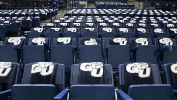 SPOKANE, WASHINGTON - DECEMBER 18: Gonzaga Bulldogs t-shirts are draped over stadium seats prior to the game between the North Carolina Tar Heels and the Gonzaga Bulldogs at McCarthey Athletic Center on December 18, 2019 in Spokane, Washington. (Photo by William Mancebo/Getty Images)