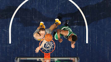INDIANAPOLIS, IN - APRIL 5: Bojan Bogdanovic #44 of the Indiana Pacersstad shoots the ball against the Boston Celtics on April 5, 2019 at Bankers Life Fieldhouse in Indianapolis, Indiana. (Photo by Ron Hoskins/NBAE via Getty Images)