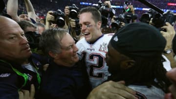 HOUSTON, TX - FEBRUARY 05: Head coach Bill Belichick, Tom Brady