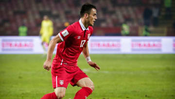 BELGRADE, SERBIA - OCTOBER 09: Filip Kostic of Serbia in action during the FIFA 2018 World Cup Qualifier between Serbia and Austria at stadium Rajko Mitic on October 9, 2016 in Belgrade, . (Photo by Srdjan Stevanovic/Getty Images)