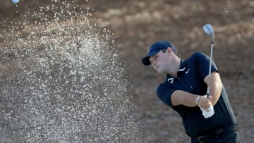 PONTE VEDRA BEACH, FLORIDA - MARCH 11: Patrick Reed plays a shot during a practice round prior to The PLAYERS Championship at the TPC Stadium course on March 11, 2020 in Ponte Vedra Beach, Florida. (Photo by Sam Greenwood/Getty Images)