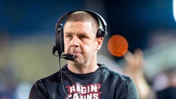 Cajuns head coach Billy Napier on sideline as Louisiana Ragin Cajuns take on the Miami University Redhawks in the Lending Tree Bowl in Mobile, AL. Monday, Jan. 6, 2020.Cajuns Miami Lending Tree Bowlv4 3582