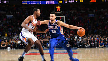 Phoenix Suns Philadelphia 76ers T.J. Warren Ben Simmons (Photo by Jesse D. Garrabrant/NBAE via Getty Images)