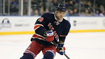 NEW YORK, NY - FEBRUARY 10: Marian Gaborik #10 of the New York Rangers skates against the Tampa Bay Lightning on February 10, 2013 at Madison Square Garden in New York City. (Photo by Elsa/Getty Images)