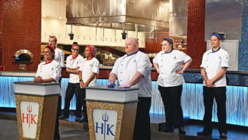 HELL'S KITCHEN: Contestants in the "Sink or Swim” episode of HELL'S KITCHEN airing Thursday, March 18 (8:00-9:00 PM ET/PT) on FOX. CR: Scott Kirkland / FOX. © 2021 FOX MEDIA LLC.