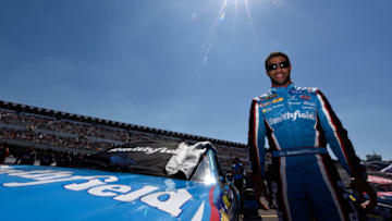 LONG POND, PA - JUNE 11: Darrell Wallace Jr., driver of the #43 Smithfield Ford, stands on the grid prior to the Monster Energy NASCAR Cup Series Axalta presents the Pocono 400 at Pocono Raceway on June 11, 2017 in Long Pond, Pennsylvania. This marks Wallace's Monster Energy NACSAR Sprint Cup Series debut. (Photo by Jared C. Tilton/Getty Images)
