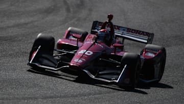 MONTEREY, CALIFORNIA - SEPTEMBER 20: Ed Jones #20 of United Arab Emirates and Ed Carpenter Racing Scuderia Corsa Chevrolet practices for the NTT IndyCar Series Firestone Grand Prix of Monterey at WeatherTech Raceway Laguna Seca on September 20, 2019 in Monterey, California. (Photo by Robert Reiners/Getty Images)
