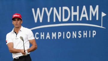 GREENSBORO, NC - AUGUST 18: Rafa Cabrera Bello watches a shot on the 15th hole during the first round of the Wyndham Championship at Sedgefield Country Club on August 18, 2016 in Greensboro, North Carolina. (Photo by Streeter Lecka/Getty Images)