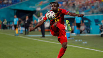 Bayern Munich has been reportedly tracking Belgium winger Jeremy Doku. (Photo by MAXIM SHEMETOV/POOL/AFP via Getty Images)