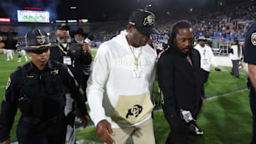 Deion Sanders demoting the Colorado football offensive coordinator from play-calling duties means "he's not head coach material" according to Mike Farrell (Photo by Sean M. Haffey/Getty Images)