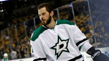 BOSTON, MA - MARCH 30: Dallas Stars center Tyler Seguin (91) before a regular season NHL game between the Boston Bruins and the Dallas Stars on March 30, 2017, at TD Garden in Boston, Massachusetts. The Bruins defeated the Stars 2-0. (Photo by Fred Kfoury III/Icon Sportswire via Getty Images)