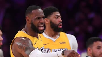 LOS ANGELES, CA - DECEMBER 25: LeBron James #23 argues a foul call in the game against the Los Angeles Clippers at Staples Center on December 25, 2019 in Los Angeles, California. NOTE TO USER: User expressly acknowledges and agrees that, by downloading and/or using this Photograph, user is consenting to the terms and conditions of the Getty Images License Agreement. (Photo by Jayne Kamin-Oncea/Getty Images)