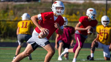 Auburn footballAnkeny quarterback JJ Kohl practices at Ankeny High School, Thursday, Sept. 23, 2021.Kohl2 Jpg