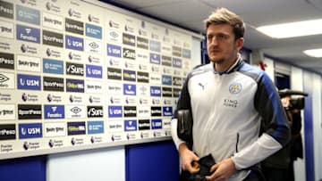 LIVERPOOL, ENGLAND - JANUARY 31: Harry Maguire of Leicester City arrives at the stadium prior to the Premier League match between Everton and Leicester City at Goodison Park on January 31, 2018 in Liverpool, England. (Photo by Mark Robinson/Getty Images)