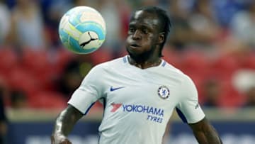 SINGAPORE - JULY 29: Victor Moses of Chelsea FC in action during the International Champions Cup match between FC Internazionale and Chelsea FC at National Stadium on July 29, 2017 in Singapore. (Photo by Stanley Chou/Getty Images for ICC)