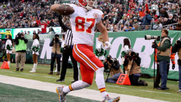 Travis Kelce, Chiefs, New York Jets (Photo by Elsa/Getty Images)