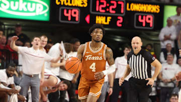 Tyrese Hunter, Texas basketball Mandatory Credit: Reese Strickland-USA TODAY Sports