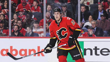 CALGARY, AB - MARCH 27: Michael Stone #26 of the Calgary Flames in action against the Colorado Avalanche during an NHL game at Scotiabank Saddledome on March 27, 2017 in Calgary, Alberta, Canada. (Photo by Derek Leung/Getty Images)