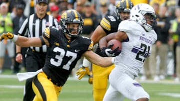 IOWA CITY, IOWA- OCTOBER 1: Running back Justin Jackson