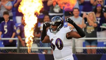 BALTIMORE, MD - AUGUST 07: Tackle Eugene Monroe