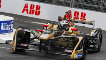 PARIS, FRANCE - APRIL 28: In this handout provided by FIA Formula E, Andre Lotterer (BEL), TECHEETAH, Renault Z.E. 17. during the Paris E-Prix in the Paris ePrix, Round 8 of the 2017/18 FIA ABB Formula E Series at Circuit des Invalides on April 28, 2018 in Paris, France. (Photo by Malcolm Griffiths - Handout/FIA Formula E via Getty Images)