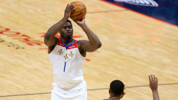 Zion Williamson #1 of the New Orleans Pelicans (Photo by Jonathan Bachman/Getty Images)