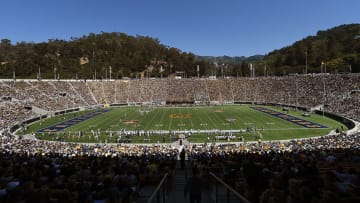 BERKELEY, CA - SEPTEMBER 06: A general view of Kabam Field during an NCAA Football game between the Sacramento State Hornets and the California Golden Bears at Kabam Field at California Memorial Stadium on September 6, 2014 in Berkeley, California. (Photo by Thearon W. Henderson/Getty Images)