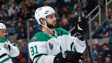 SAN JOSE, CA - FEBRUARY 18: Tyler Seguin #91 of the Dallas Stars skates against the San Jose Sharks at SAP Center on February 18, 2018 in San Jose, California. (Photo by Rocky W. Widner/NHL/Getty Images)