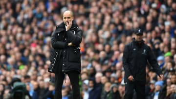 MANCHESTER, ENGLAND - MARCH 19: Josep Guardiola, Manager of Manchester City looks on during the Premier League match between Manchester City and Liverpool at Etihad Stadium on March 19, 2017 in Manchester, England. (Photo by Michael Regan/Getty Images)