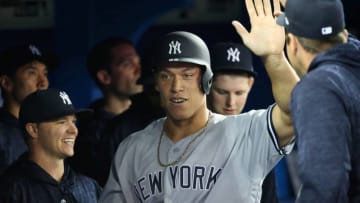 TORONTO, ON - MARCH 29: Aaron Judge (Photo by Tom Szczerbowski/Getty Images)