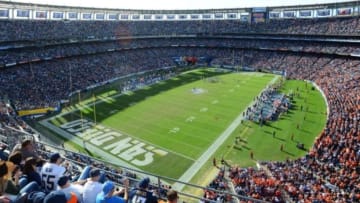Dec 6, 2015; San Diego, CA, USA; A general view of Qualcomm Stadium during the game between the Denver Broncos and San Diego Chargers. Mandatory Credit: Jake Roth-USA TODAY Sports