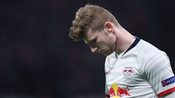 Leipzig's German forward Timo Werner looks on during the UEFA Champions League round of 16 second leg football match between RB Leipzig and Tottenham Hotspur in Leipzig, eastern Germany on March 10, 2020. (Photo by Ronny Hartmann / AFP) (Photo by RONNY HARTMANN/AFP via Getty Images)