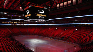 Sep 28, 2017; Detroit, MI, USA; A general view inside Little Caesars Arena before the game between the Detroit Red Wings and the Chicago Blackhawks. Mandatory Credit: Raj Mehta-USA TODAY Sports