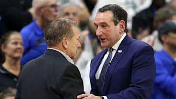 Duke basketball head coach Mike Krzyzewski and Michigan State's Tom Izzo (Mike Carter-USA TODAY Sports)